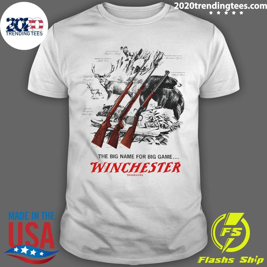The Big Name For Big Game Winchester Heavyweight Shirt Unisex T-shirt, Sweatshirt, Hoodie, Long Sleeve Tee - T-Shirt, Sweatshirt, Hoodie