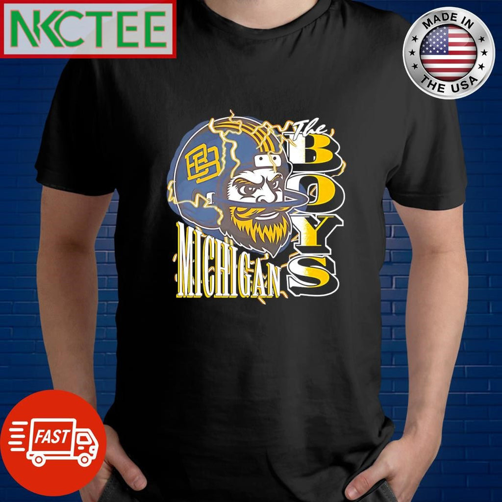 The Boys Michigan Lightning II football helmet head shirt Unisex T-shirt, Sweatshirt, Hoodie, Long Sleeve Tee - T-Shirt, Sweatshirt, Hoodie