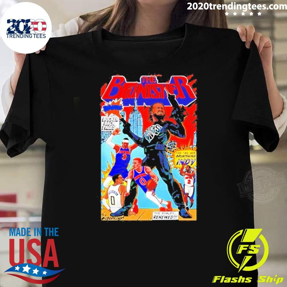 The Brunisher Jalen Brunson Comics Shirt Unisex T-shirt, Sweatshirt, Hoodie, Long Sleeve Tee - T-Shirt, Sweatshirt, Hoodie