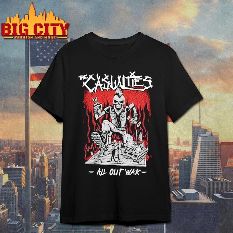 The Casualties All Out War 2018 Shirt Unisex T-shirt, Sweatshirt, Hoodie, Long Sleeve Tee - T-Shirt, Sweatshirt, Hoodie