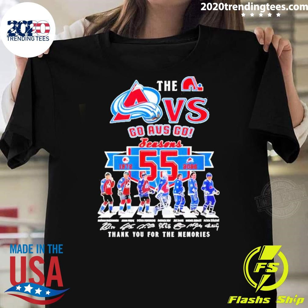 The Colorado Avalanche Go Avs Go 55th Seasons 1972-2026 Thank You For The Memories Players Signatures Shirt - T-Shirt, Sweatshirt, Hoodie