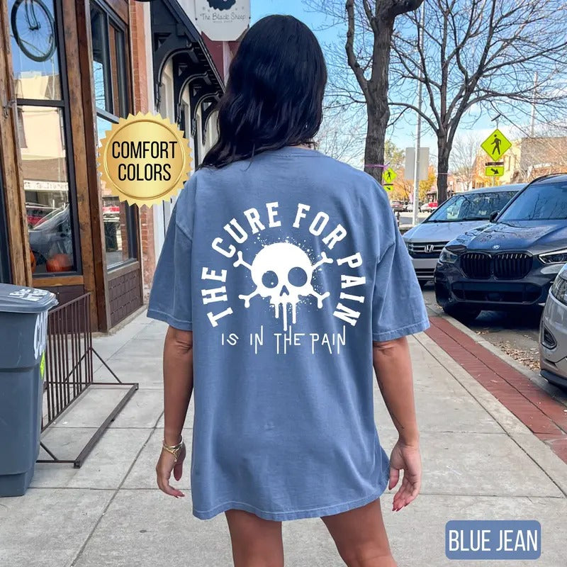 Cure Pain Is Pain Shirt Comfort Colors Gym Pump Cover Gym Shirt Gym Lover Lifting Shirt Gym Rat Womenswear Cotton T-Shirts, Hoodie, Sweatshirt - T-Shirt, Sweatshirt, Hoodie