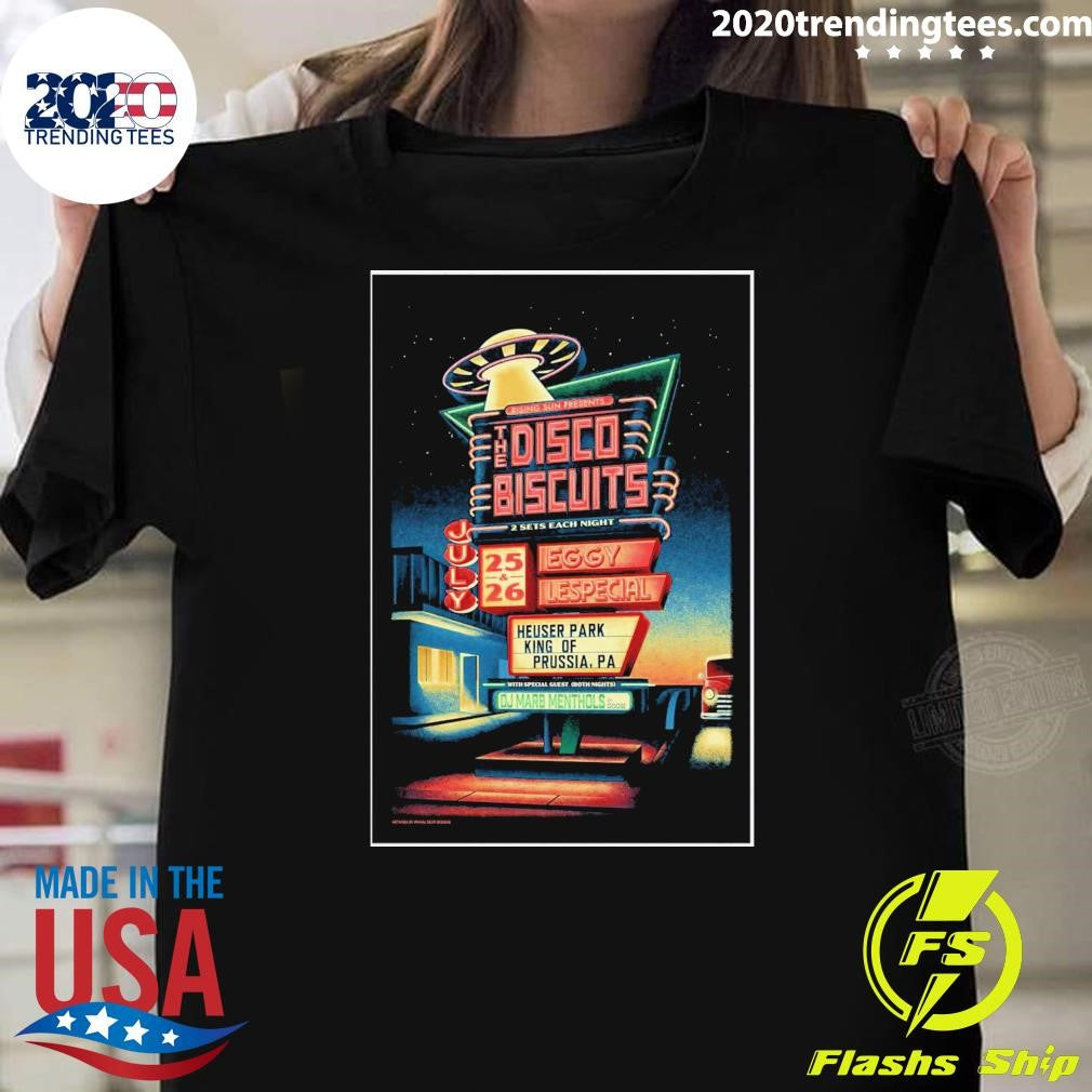 The Disco Biscuits Concert Event at Heuser Park in King of Prussia, PA July 25-26 2026 Shirt - T-Shirt, Sweatshirt, Hoodie