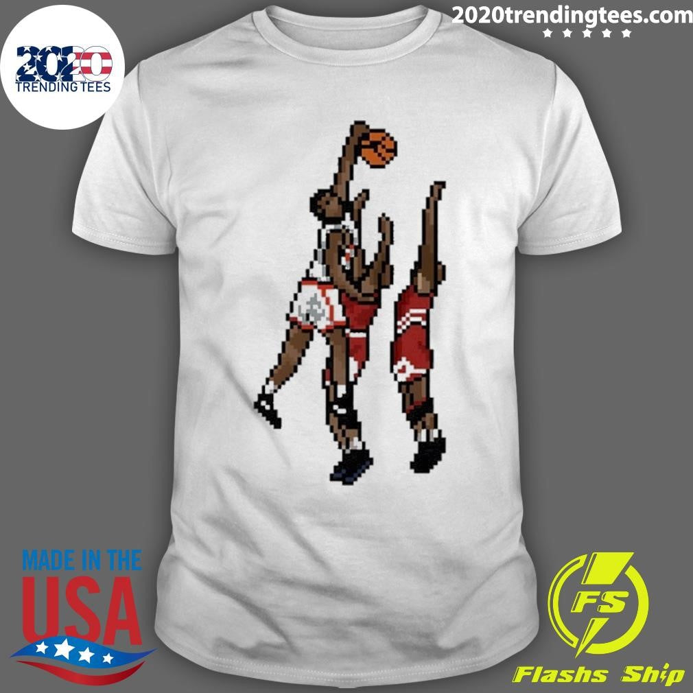 The Dunk Basketball 8bit Shirt Unisex T-shirt, Sweatshirt, Hoodie, Long Sleeve Tee - T-Shirt, Sweatshirt, Hoodie