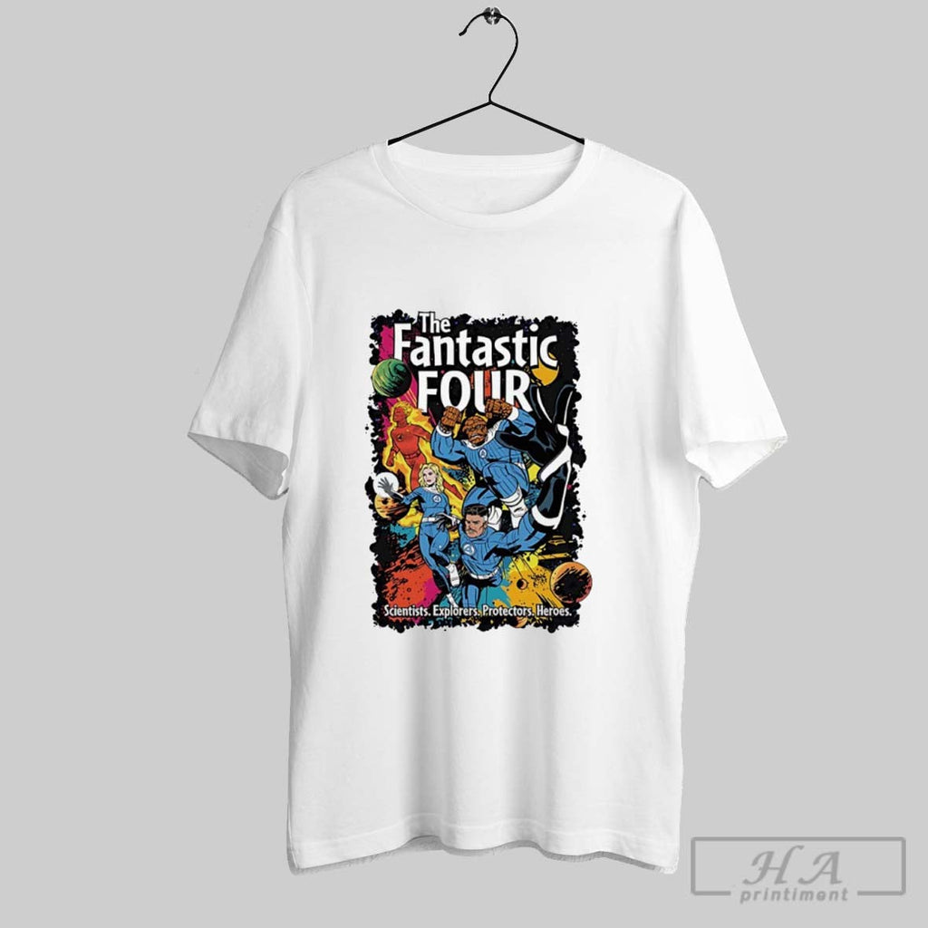 The Fantastic Four Scientists Explorers Protectors Heroes Unisex T-shirt, Sweatshirt, Hoodie, Long Sleeve Tee - T-Shirt, Sweatshirt, Hoodie