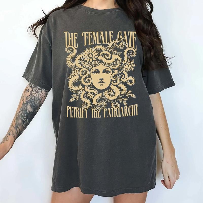 Female Gaze Petrify Patriarchy Comfort Colors Shirt Girl'S Power Retro Feminist Right T-Shirts, Hoodie, Sweatshirt - T-Shirt, Sweatshirt, Hoodie