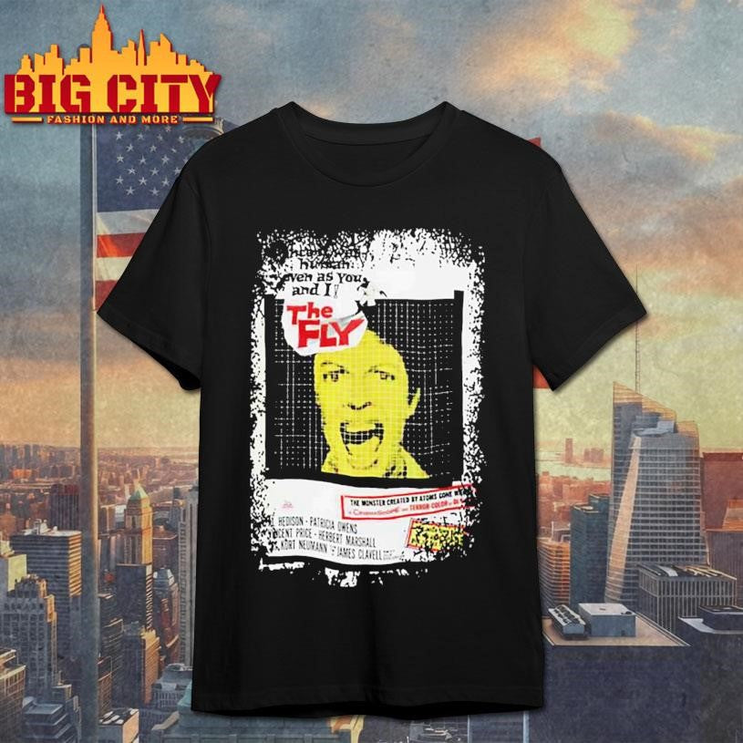 The Fly 1958 Movie Poster Graphic Shirt Unisex T-shirt, Sweatshirt, Hoodie, Long Sleeve Tee - T-Shirt, Sweatshirt, Hoodie
