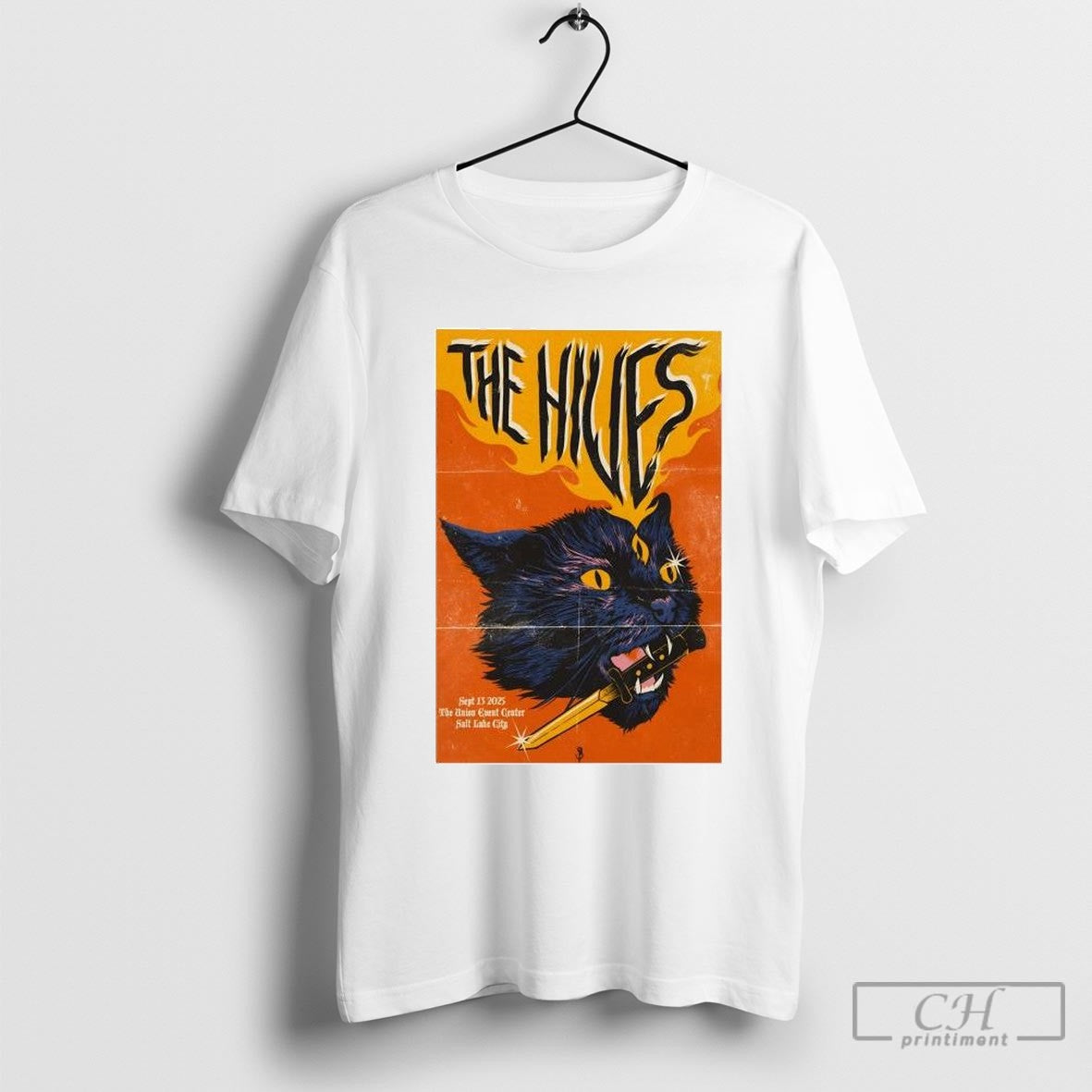 The Hives September 13 2025 In Salt Lake City Ut Cat Knife Shirt Sweater Unisex T-shirt, Sweatshirt, Hoodie, Long Sleeve Tee - T-Shirt, Sweatshirt, Hoodie