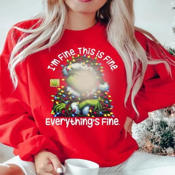 I'M Fine This Is Fine Merry Snowman Shirt T-Shirts, Hoodie, Sweatshirt - T-Shirt, Sweatshirt, Hoodie