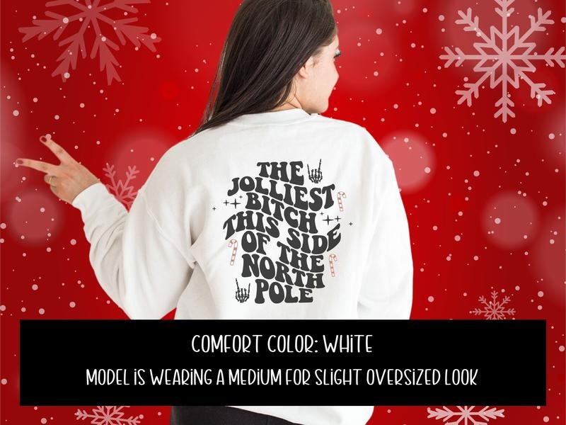 Jolliest Woman This Side North Pole T-Shirts, Hoodie, Sweatshirt - T-Shirt, Sweatshirt, Hoodie