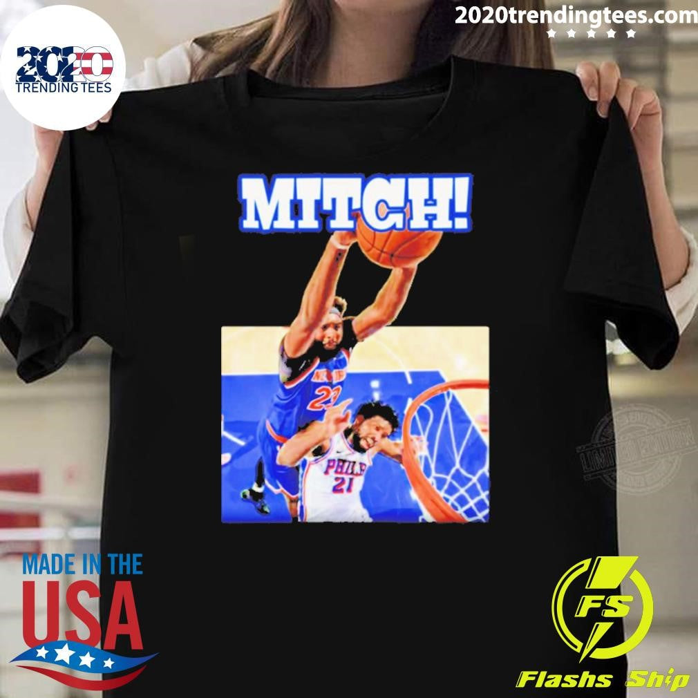 The Knicks Game 4 Mitch Joel Embiid Vs Mitchell Robinson Nba Moment Art Shirt Unisex T-shirt, Sweatshirt, Hoodie, Long Sleeve Tee - T-Shirt, Sweatshirt, Hoodie