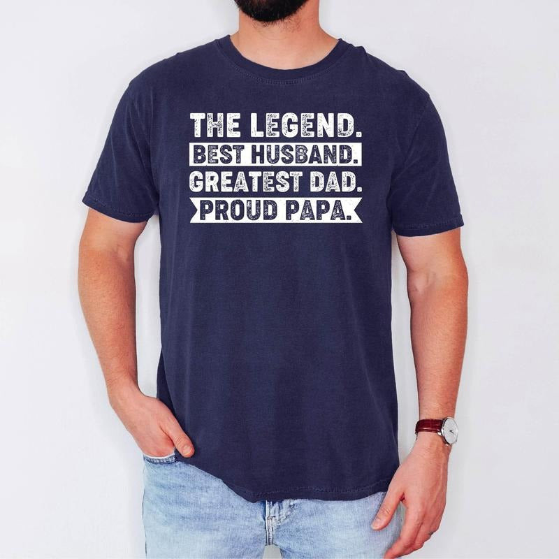 Legend Best Husband Greatest Dad Proud Papa Shirt Shirt Retro Husband Shirt Shirt Dad Dad T-Shirts, Hoodie, Sweatshirt - T-Shirt, Sweatshirt, Hoodie