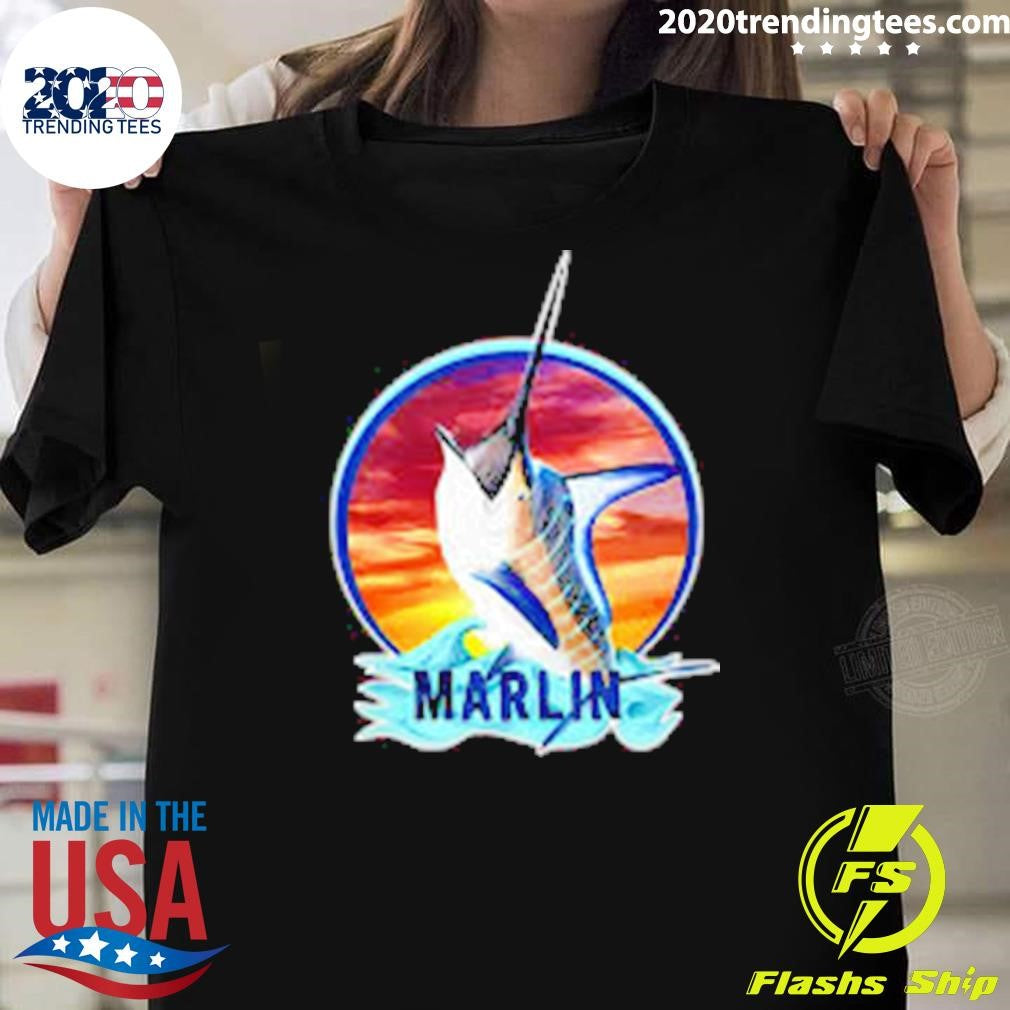 The Marlin Fish In Deep Sea Fishing Shirt Unisex T-shirt, Sweatshirt, Hoodie, Long Sleeve Tee - T-Shirt, Sweatshirt, Hoodie