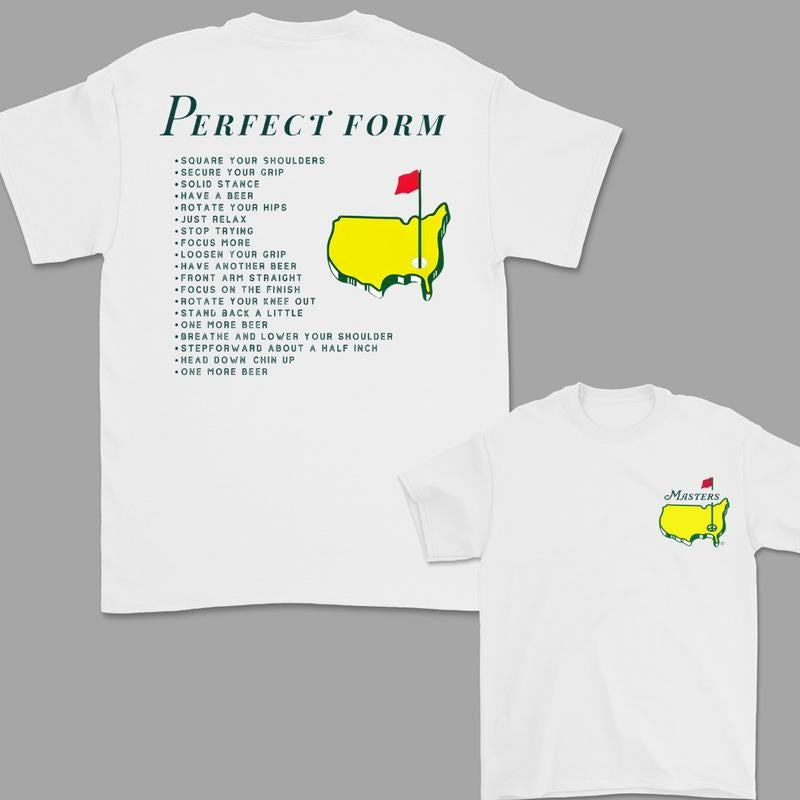Masters 2025 Tournament Shirt Masters 2025 Perfect Form Golf Masters Tournament Golf Shirt T-Shirts, Hoodie, Sweatshirt - T-Shirt, Sweatshirt, Hoodie