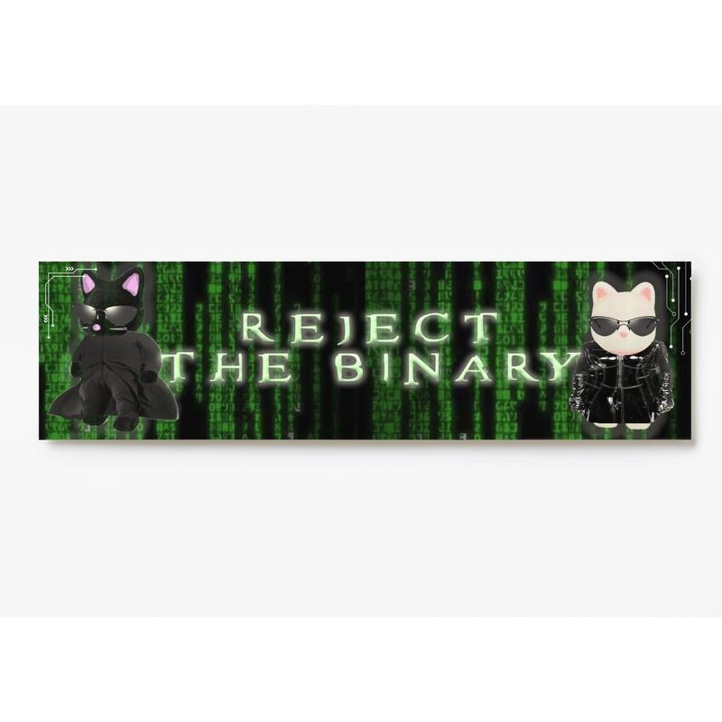 Reject Binary Matrix Sticker XL Bumper Sticker. 11 X 3 Inches High Gloss T-Shirts, Hoodie, Sweatshirt - T-Shirt, Sweatshirt, Hoodie