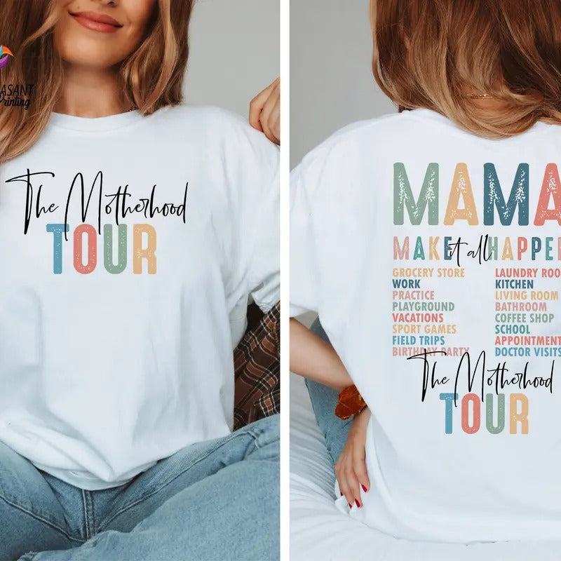 Motherhood Tour Shirt Mama Motherhood Shirt Shirt T-Shirts, Hoodie, Sweatshirt - T-Shirt, Sweatshirt, Hoodie