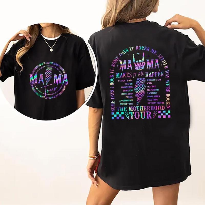 Motherhood Tour Mama Tour Shirts Mom Life Shirt Some Days I Rock Comfy Tops Mama Womenswear Cotton Fabric Comfort Chic T-Shirts, Hoodie, Sweatshirt - T-Shirt, Sweatshirt, Hoodie