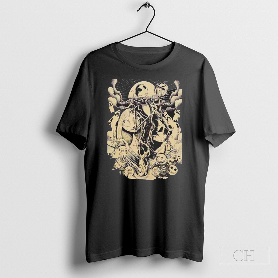The Nightmare Before Christmas Tonal Group Poster Unisex T-shirt, Sweatshirt, Hoodie, Long Sleeve Tee - T-Shirt, Sweatshirt, Hoodie