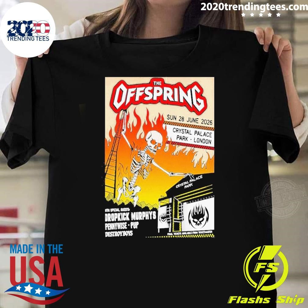 The Offspring June 28 2026 Concert Crystal Palace Park London Poster Shirt Unisex T-shirt, Sweatshirt, Hoodie, Long Sleeve Tee - T-Shirt, Sweatshirt, Hoodie