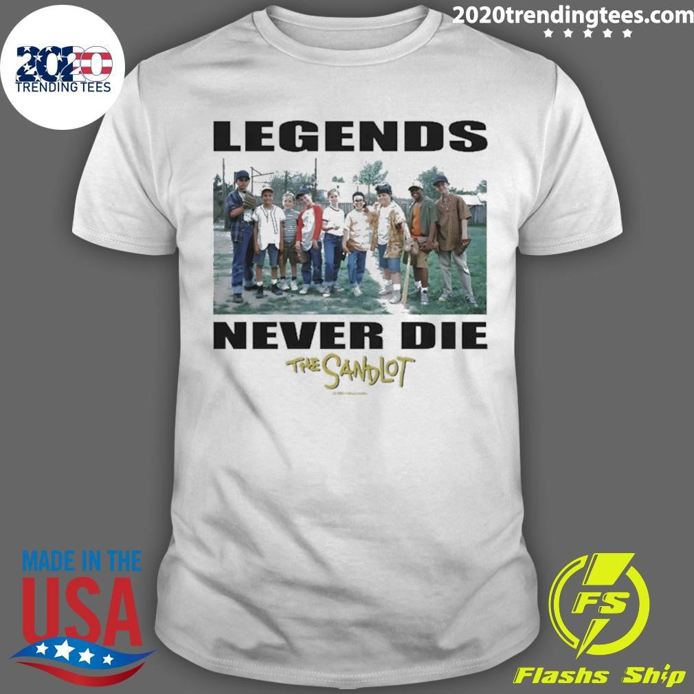The Sandlot Legends Never Die Photo Shirt Unisex T-shirt, Sweatshirt, Hoodie, Long Sleeve Tee - T-Shirt, Sweatshirt, Hoodie