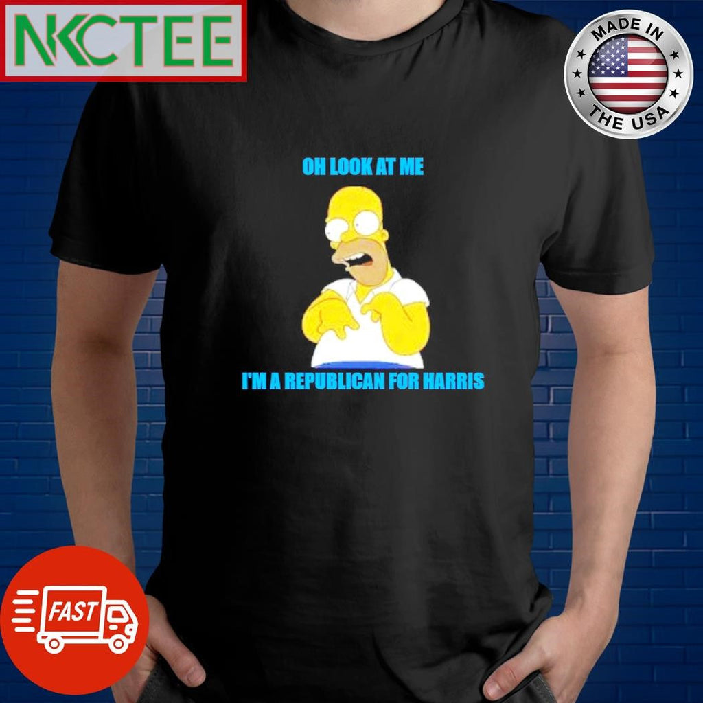 The Simpsons Oh look at me I’m a Republican for Kamala Harris shirt Unisex T-shirt, Sweatshirt, Hoodie, Long Sleeve Tee - T-Shirt, Sweatshirt, Hoodie