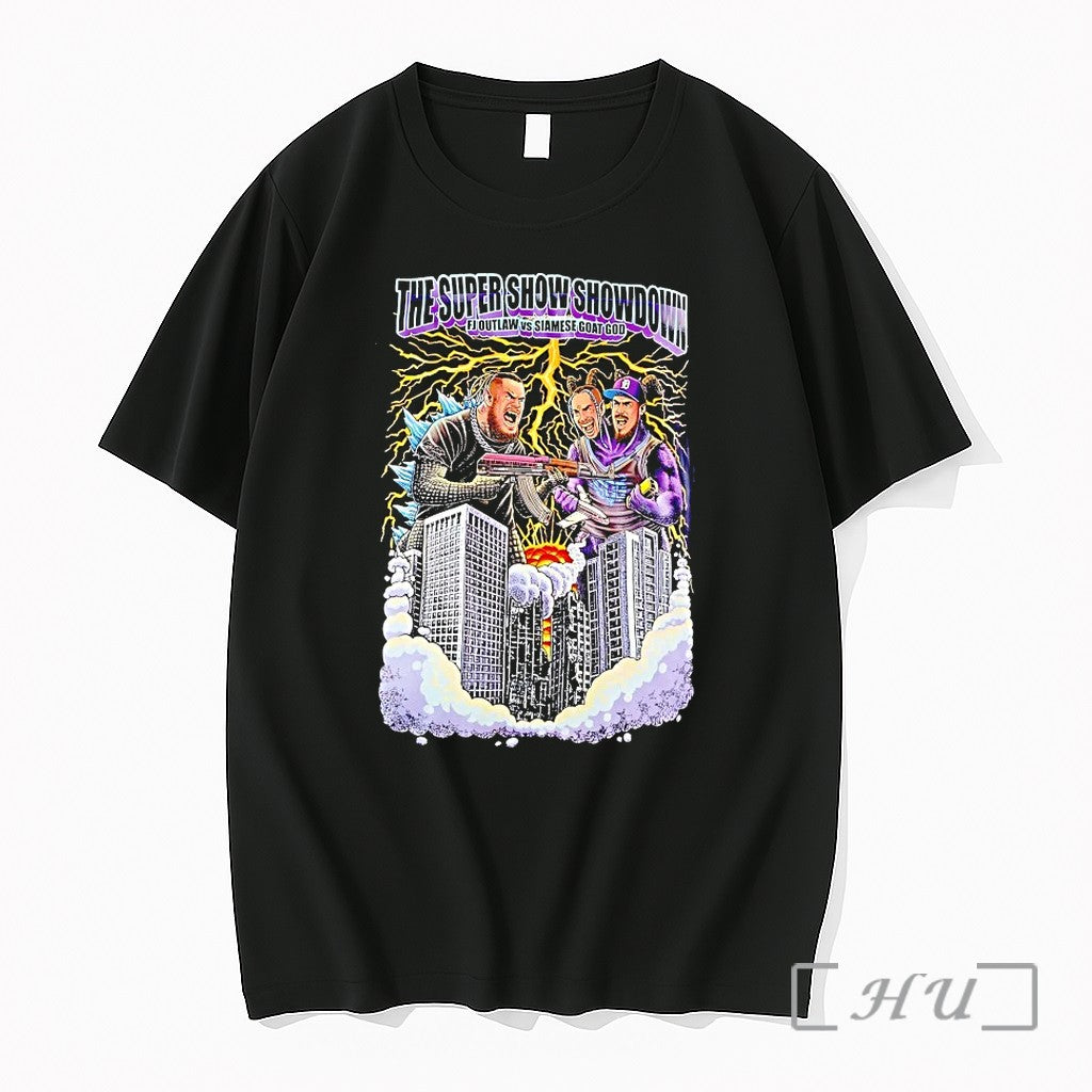 The Super Show Showdown Fj Outlaw And Siamese Goat God Tshirts Sweater Unisex T-shirt, Sweatshirt, Hoodie, Long Sleeve Tee - T-Shirt, Sweatshirt, Hoodie