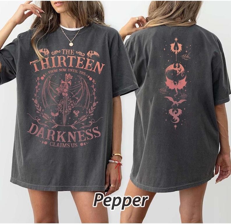 Thirteen Throne Glass Now Until Darkness Claims Us Shirt Sjm We Are Thirteen Bookish Bookworm T-Shirts, Hoodie, Sweatshirt - T-Shirt, Sweatshirt, Hoodie