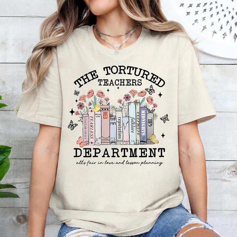 Tired Teachers Department Shirt All Is Fair Teacher Teacher Shirt Funny Back School T-Shirts, Hoodie, Sweatshirt - T-Shirt, Sweatshirt, Hoodie