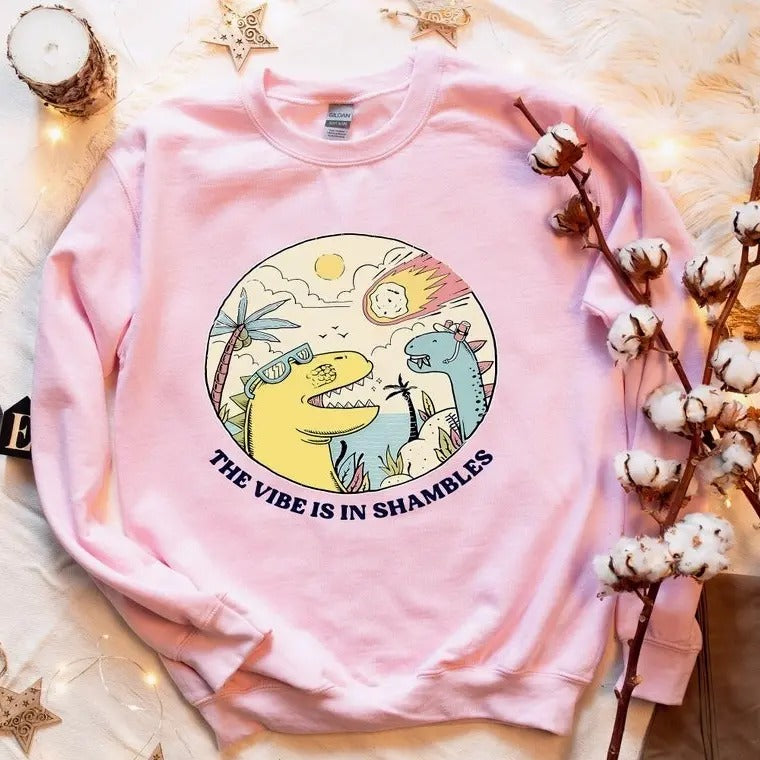 Are Shambles Funny Meme Sarcastic Vintage Mental Health Big Bang Dinosaur Fabric Menswear T-Shirts, Hoodie, Sweatshirt - T-Shirt, Sweatshirt, Hoodie