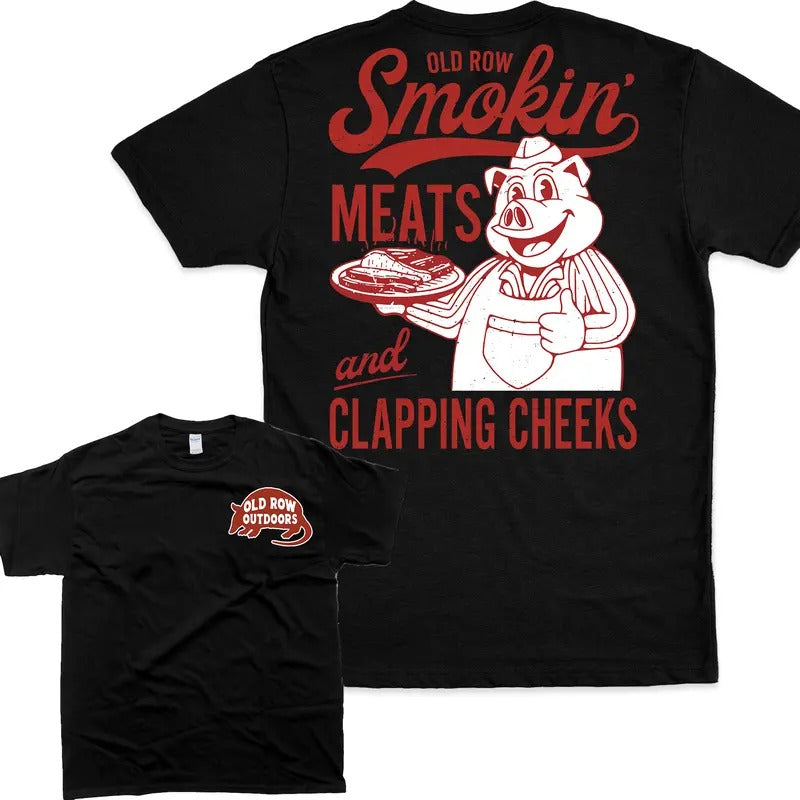 Vintage Smokin' Meats Clothes Retro Casual T-Shirts, Hoodie, Sweatshirt - T-Shirt, Sweatshirt, Hoodie