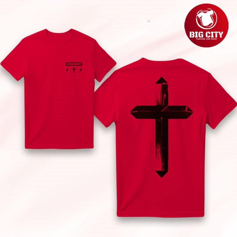 The Weeknd Starboy 2025 Two Sided Shirt Unisex T-shirt, Sweatshirt, Hoodie, Long Sleeve Tee - T-Shirt, Sweatshirt, Hoodie