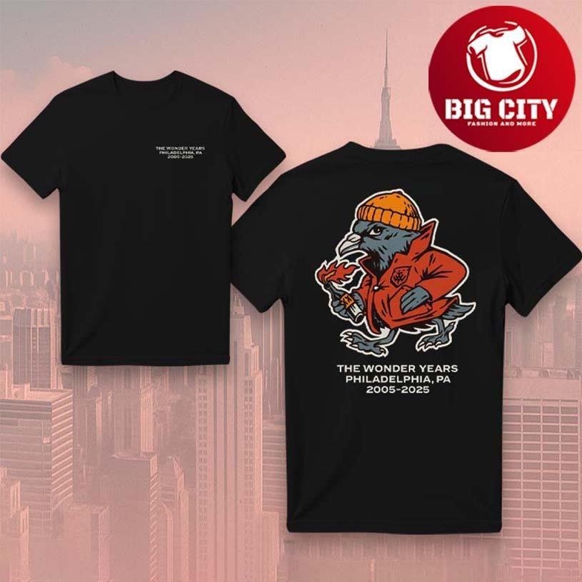 The Wonder Years Philadelphia PA 2005-2025 Anniversary Two Sided Shirt Unisex T-shirt, Sweatshirt, Hoodie, Long Sleeve Tee - T-Shirt, Sweatshirt, Hoodie