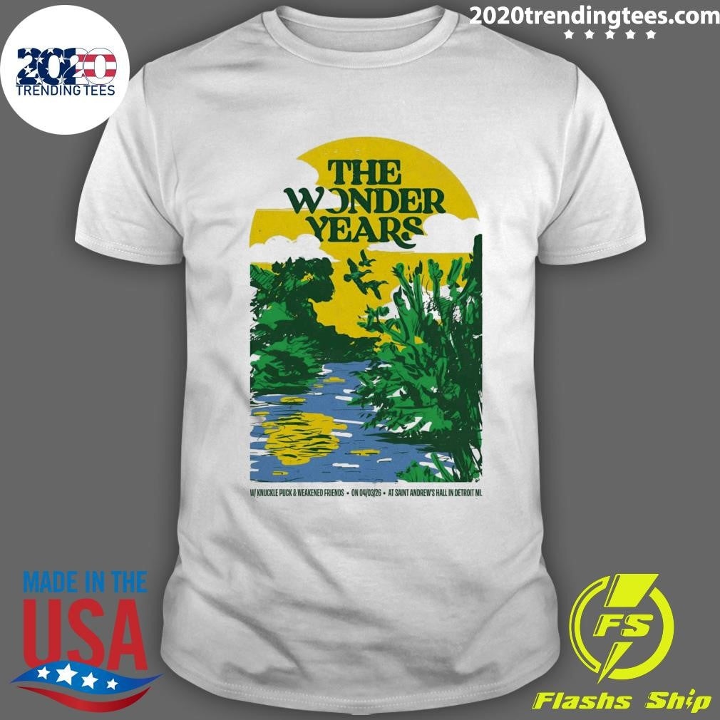 The Wonder Years Saint Andrews Hall in Detroit MI April 3 2026 Shirt Unisex T-shirt, Sweatshirt, Hoodie, Long Sleeve Tee - T-Shirt, Sweatshirt, Hoodie