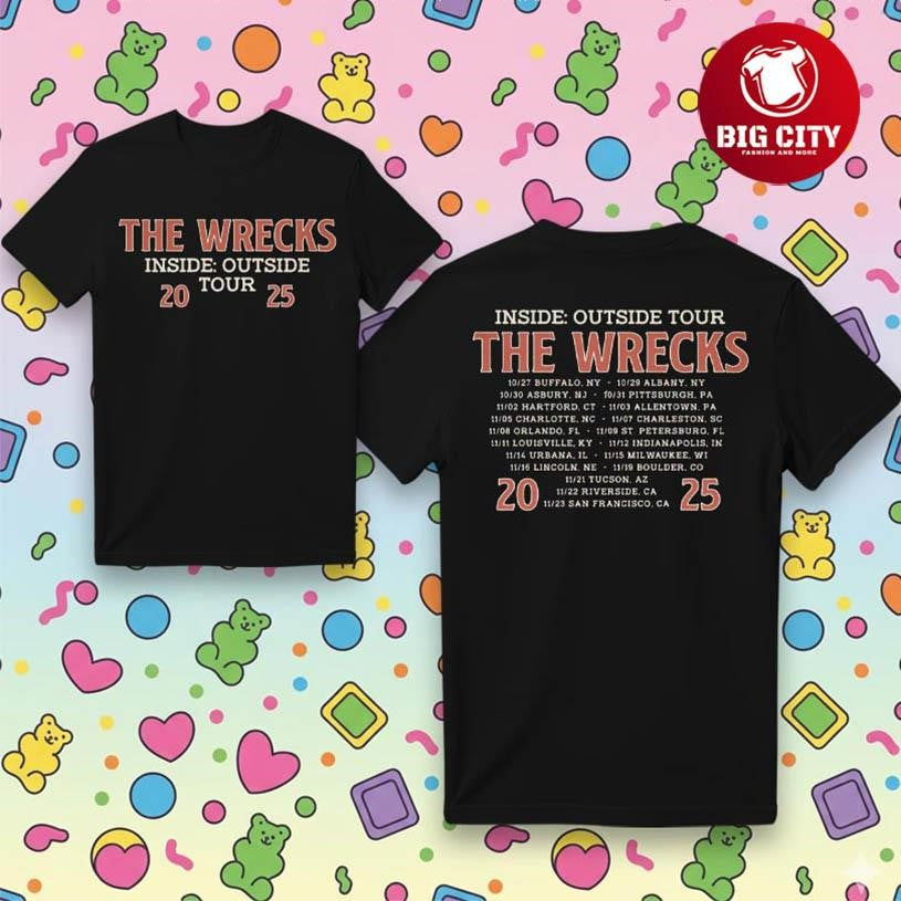 The Wrecks 2025 Inside Outside Tour Two Sided Shirt Unisex T-shirt, Sweatshirt, Hoodie, Long Sleeve Tee - T-Shirt, Sweatshirt, Hoodie