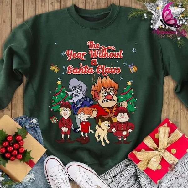 Year Without Santa Claus Shirt Cotton Polyester Fabric T-Shirts, Hoodie, Sweatshirt - T-Shirt, Sweatshirt, Hoodie