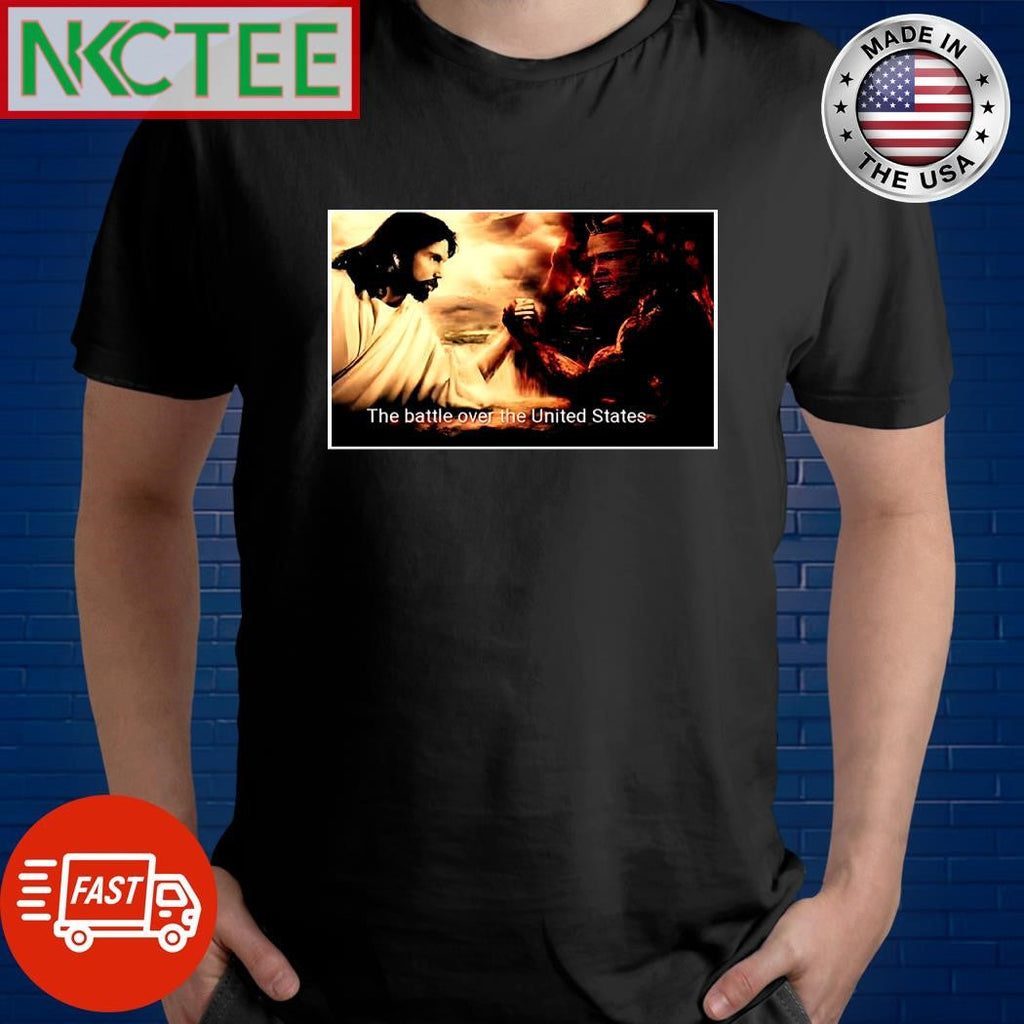 The battle ove the United States Jesus Barack Obama devil shirt Unisex T-shirt, Sweatshirt, Hoodie, Long Sleeve Tee - T-Shirt, Sweatshirt, Hoodie