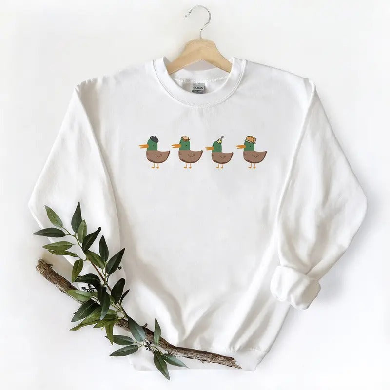 Ducklings Are Walking Vintage Mallard Duck Wild Funny Cotton T-Shirts, Hoodie, Sweatshirt - T-Shirt, Sweatshirt, Hoodie