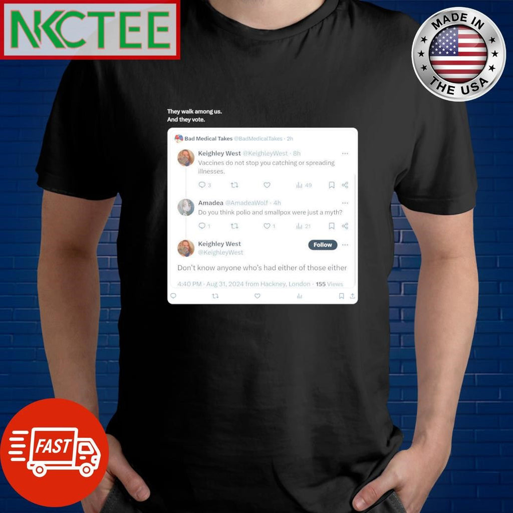 They walk among us. And they vote. shirt Unisex T-shirt, Sweatshirt, Hoodie, Long Sleeve Tee - T-Shirt, Sweatshirt, Hoodie