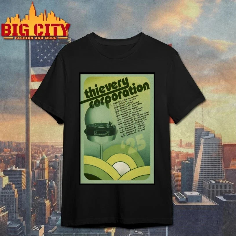 Thievery Corporation Midwest And South America Tour 25 Poster shirt Unisex T-shirt, Sweatshirt, Hoodie, Long Sleeve Tee - T-Shirt, Sweatshirt, Hoodie