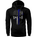 Thin Blue Flag Skull Police Cotton Fabric T-Shirts, Hoodie, Sweatshirt - T-Shirt, Sweatshirt, Hoodie