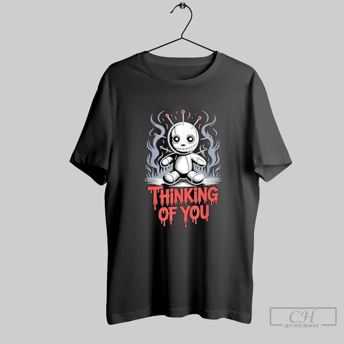 Thinking Of You Voodoo Doll With Pins T Shirt Unisex T-shirt, Sweatshirt, Hoodie, Long Sleeve Tee - T-Shirt, Sweatshirt, Hoodie