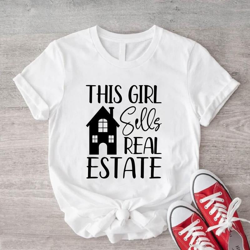 This Girl Sells Real Estate Shirt Real Estate Agent Realtor Girl House Dealer Funny Broker Woman T-Shirts, Hoodie, Sweatshirt - T-Shirt, Sweatshirt, Hoodie
