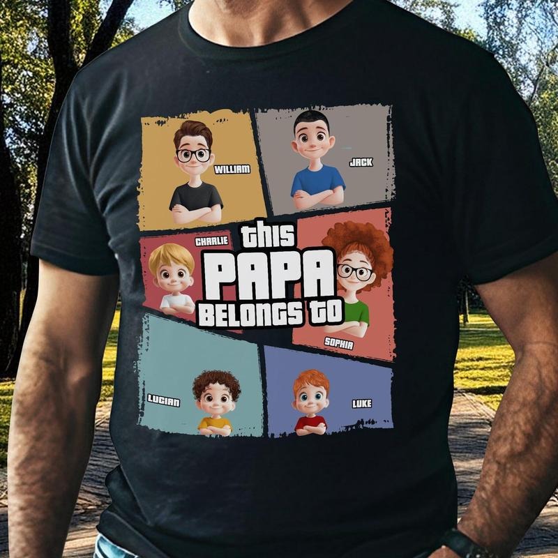 This Grandpa Belongs Personalized Shirt Shirt Papa Shirt Father Shirt Daddy Grandpa Dad Papa T-Shirts, Hoodie, Sweatshirt - T-Shirt, Sweatshirt, Hoodie