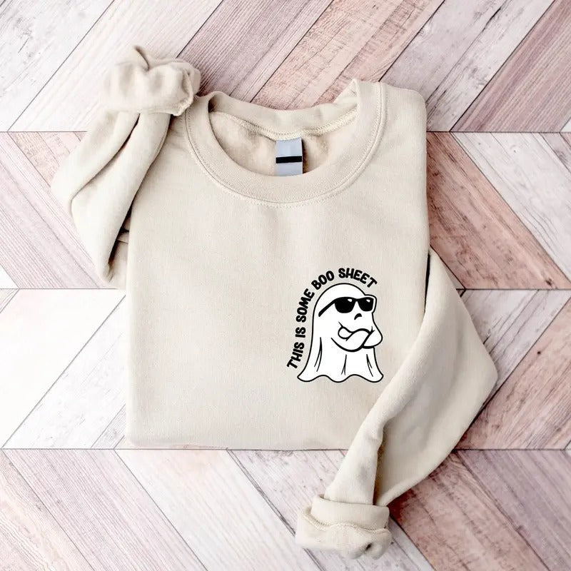 This Is Some Boo Sheet Cute Ghost Spooky Halloween Shirt Halloween Cotton T-Shirts, Hoodie, Sweatshirt - T-Shirt, Sweatshirt, Hoodie