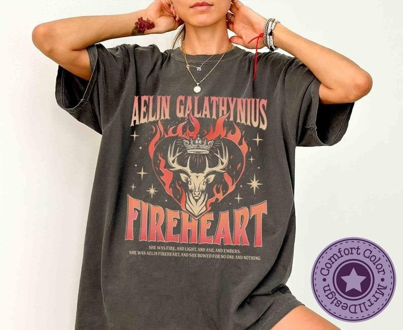 Throne Glass Fan Shirt Aelin Galathynius Fireheart Kingsflame Perfect Book Lovers MrrllDesign T-Shirts, Hoodie, Sweatshirt - T-Shirt, Sweatshirt, Hoodie