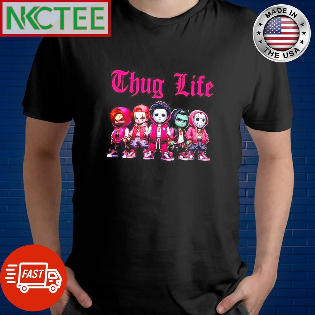 Thug Life pink Halloween 2024 shirt Unisex T-shirt, Sweatshirt, Hoodie, Long Sleeve Tee - T-Shirt, Sweatshirt, Hoodie