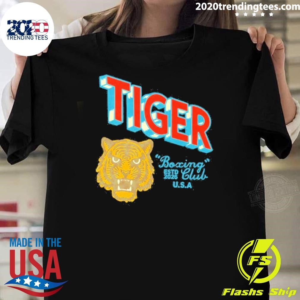 Tiger Boxing Club Estd 2026 Usa Shirt Unisex T-shirt, Sweatshirt, Hoodie, Long Sleeve Tee - T-Shirt, Sweatshirt, Hoodie