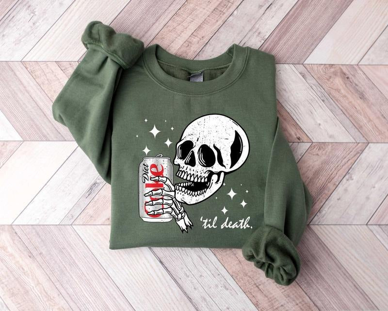 Til Death Diet Coke Halloween Diet Coke Funny Skeleton Diet Coke Diet Coke Shirt Diet Coke Lover T-Shirts, Hoodie, Sweatshirt - T-Shirt, Sweatshirt, Hoodie
