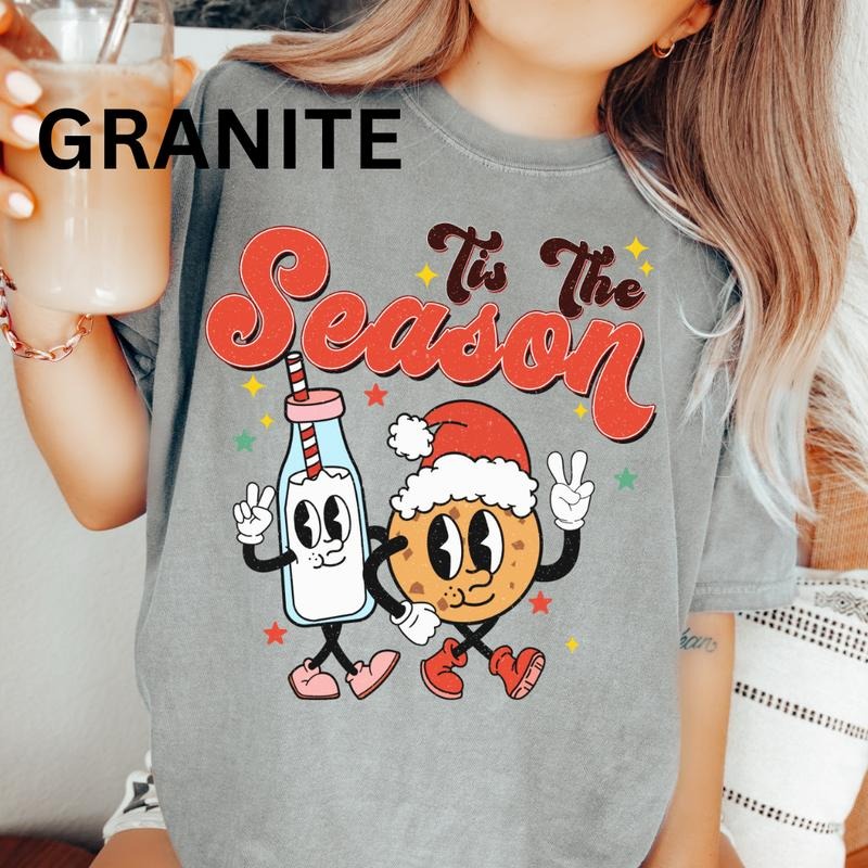 Tis Season Cookies Milk Shirt Comfort Colors Lady Top T-Shirts, Hoodie, Sweatshirt - T-Shirt, Sweatshirt, Hoodie