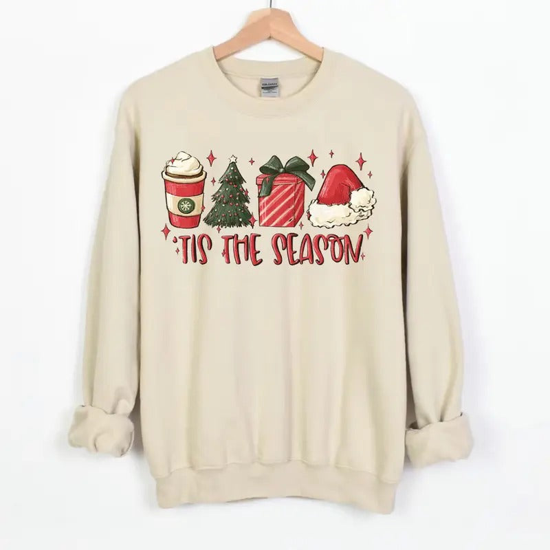Tis Season Tis Season Merry Shirt Cute Winter 2024 T-Shirts, Hoodie, Sweatshirt - T-Shirt, Sweatshirt, Hoodie